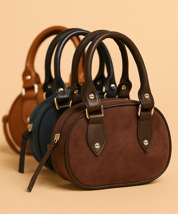 خرید کیف مینی بدنه قهوهای یراق رنگ ثابت