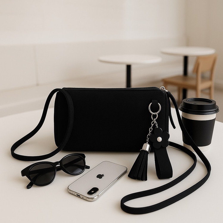 خریدچارم بگ جاکلیدی شکوفه با بدنه جیر نرم و یراق فلزی