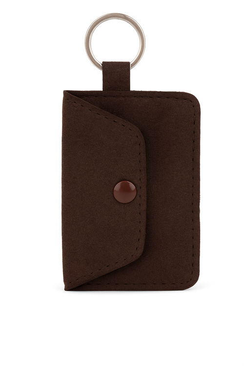 خرید جاکارتی آویز جیر قهوه ای