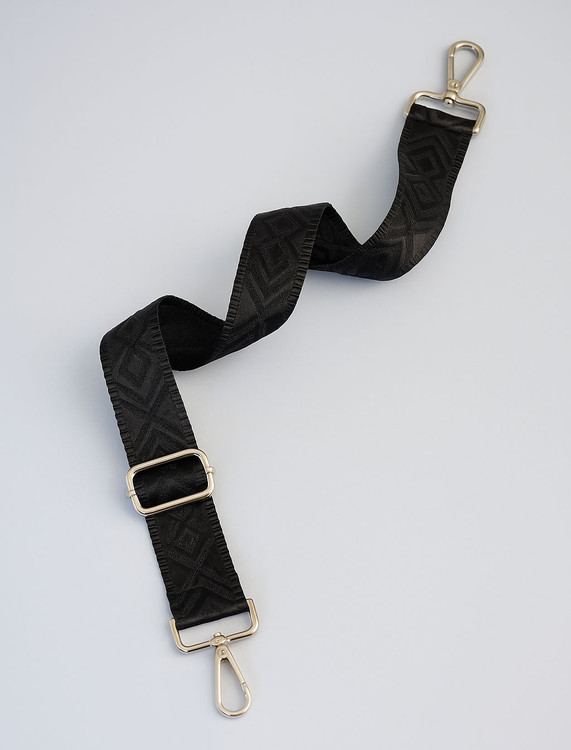 خرید بند کیف دوشی زنانه طرحدار مشکی