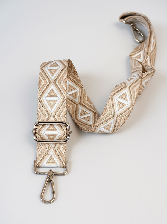 بند کیف دوشی طرحدار برزنتی زنانه عرض ۳٫۵ سانت رنگ ثابت