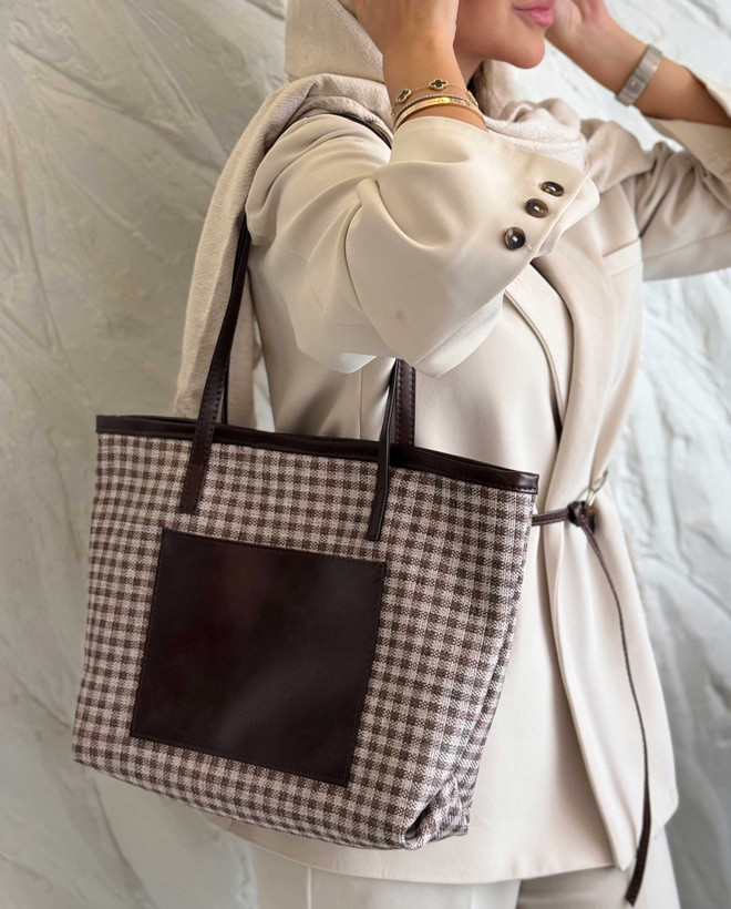 خرید کیف پارچه ای قهوه ای