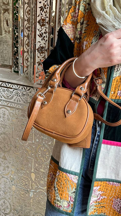 کیف مینی بدنه جیر عسلی