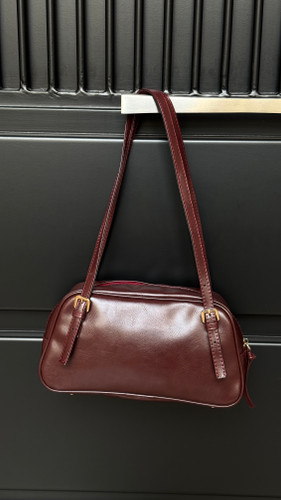 کیف زنانه چرمی زرشکی