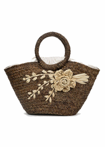 کیف زنانه دستی حصیری ساحلی شیک