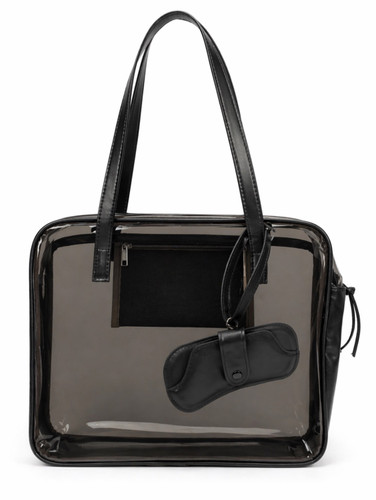 خرید کیف ساحلی طلقی مشکی شیک